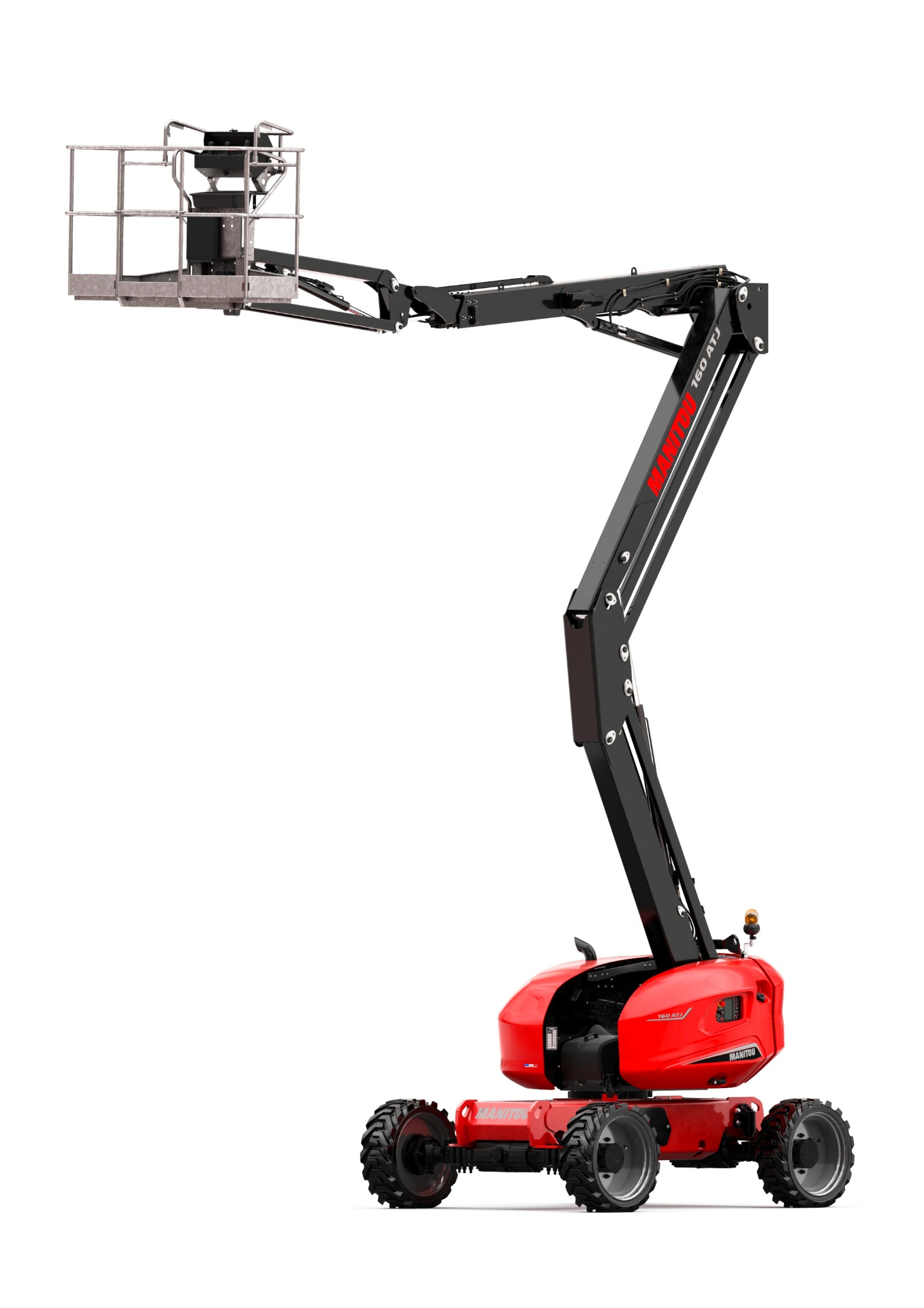 Manitou 160 ATJ knikarmhoogwerker in werkpositie