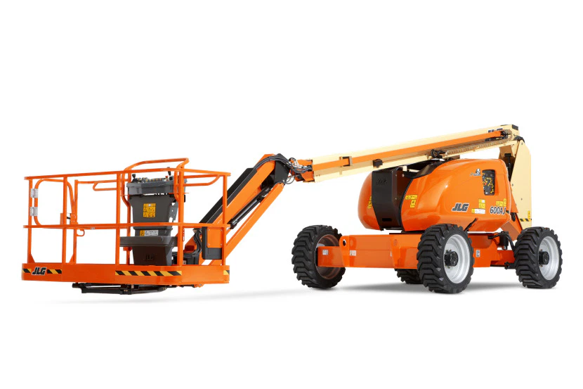 JLG 600AJ knikarmhoogwerker vooraanzicht